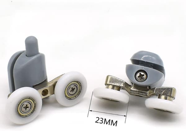 8-pack Dubbla Duschdörrsrullar 23mm Diameter Ersättningsdelar för Badrum