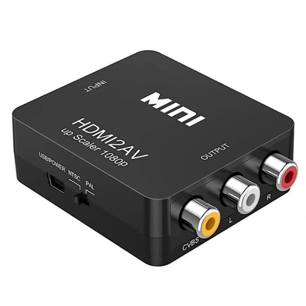 RCA (AV) - HDMI-sovitin valkoinen musta