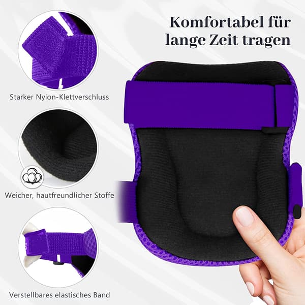 Knäskydd för barn, barnskydd, knäskydd set, 6 i 1 armbågsskydd, handledsskydd, skyddsutrustning set