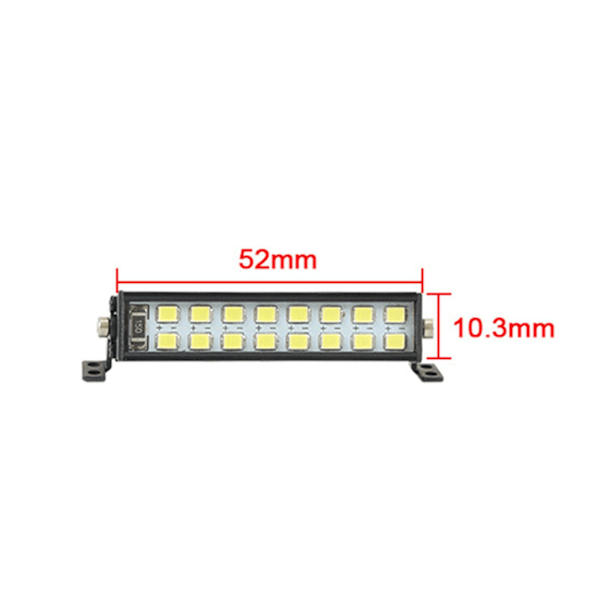 1/2/3/5 Lyssterk LED Lyslist Taklampe for SCX10 D90 1/10 Skala 52mm L universal 52mm L universal 1Set