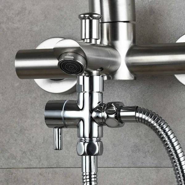 G1/2 \" Universal T-koppling i massiv mässing för handdusch