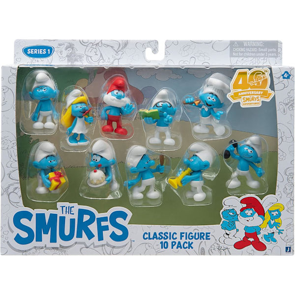 12-pack Smurfar Figurer Leksakssamling Modellprydnad Tårta Toppers Barnpresenter