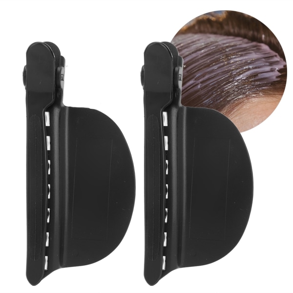 2 stk multifunksjonell hårpartisjonsklips med varmebestandig ark for hårforlengelse (svart)