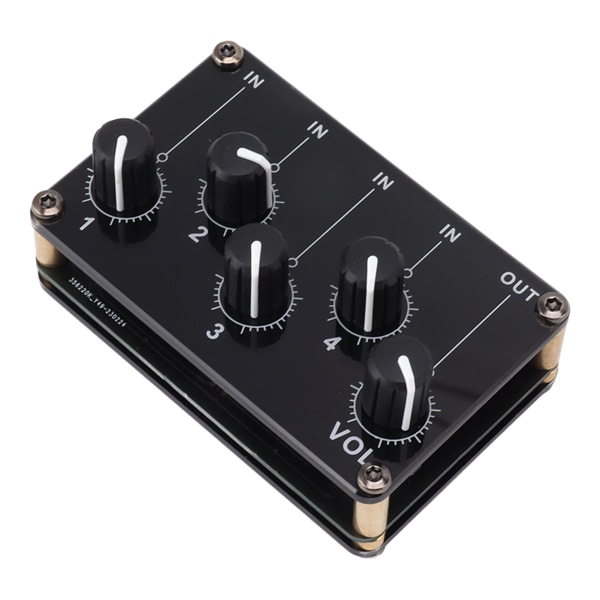 Bærbar lydmixer Metal Passiv kredsløbsdesign 1 indgang 4 udgange 4 kanals lydmixer til pc-optagelse