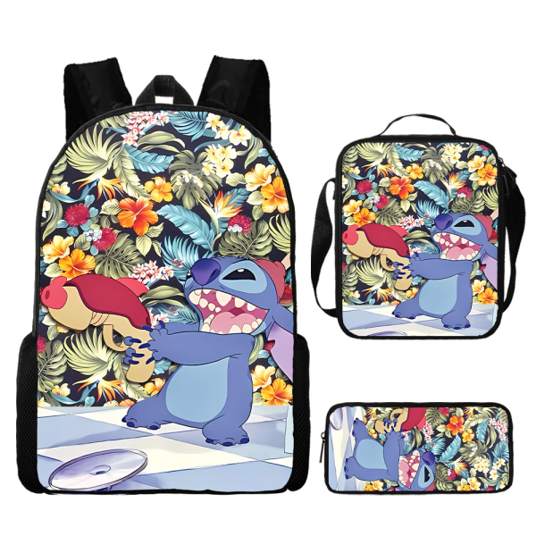 uusi anime sarjakuva stitch Stitch kolmiosainen koululaukku perus- ja yläkoululaisten reppu reppu B style Shoulder bag