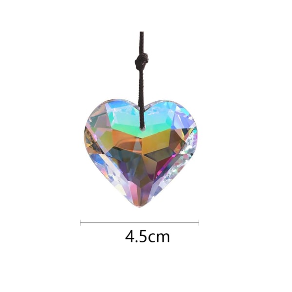 2-pakning hjerte prisma hängande lys prydnadsföremål for hemträdgård style2