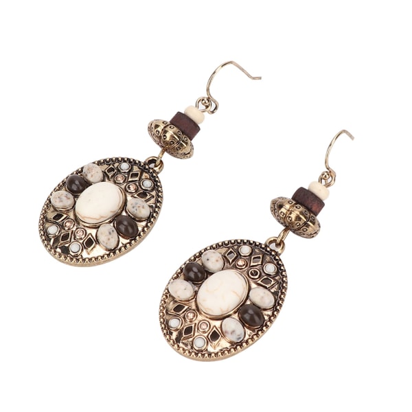 Kvinder fest turkis glas rhinestone øreringe Elegante lange øreringe smykker dekoration