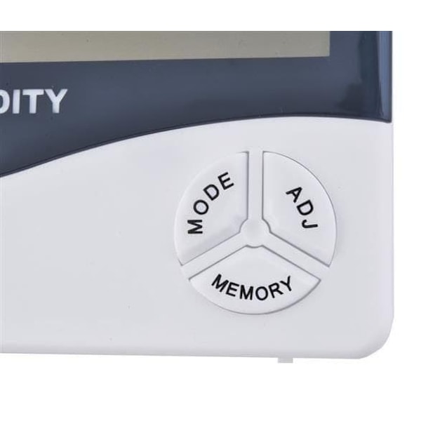 Termometer og Fugtmåler - Digital - Alarm - Ur—pa