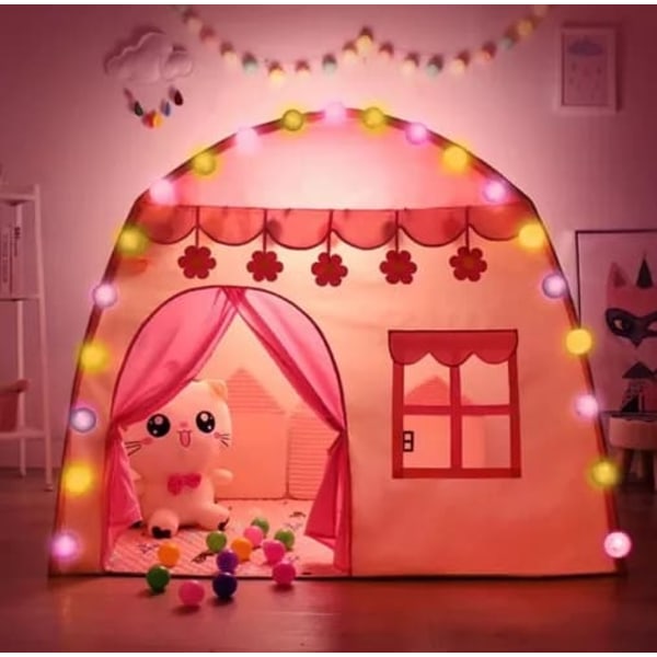 Lasten leikkiteltta / Lasten teltta LED-valoilla - 130cm—pa