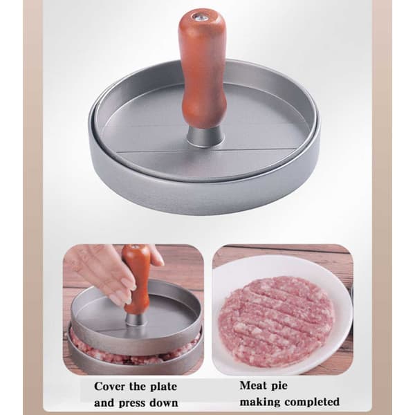 Hamburgerform Hamburgerpresse for Perfekte Burgere silver