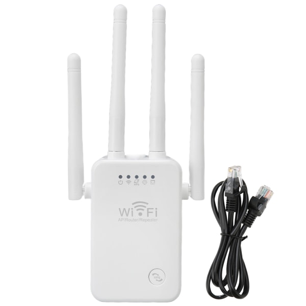 WiFi-förlängare 4 antenner 3 lägen Plug and Play WiFi-signalförstärkare för hotelllägenhet hem 100?240V EU-kontakt
