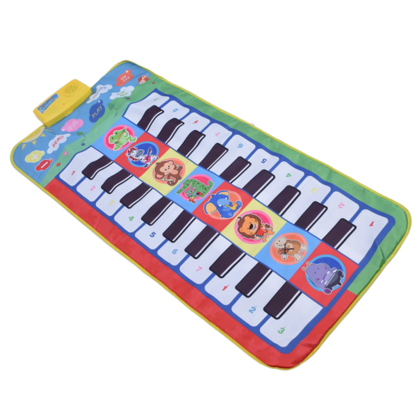 Børneklavermåtte Dobbelt keyboard 20 tangenter 8 instrumentlyde Musikalsk legemåtte Pædagogisk legetøj