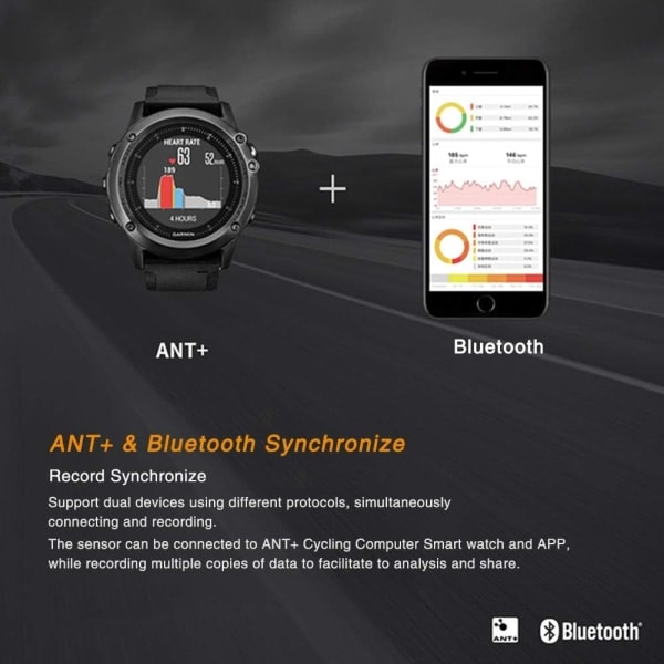 S3+ Cykelsensor til hastighed og kadence, Ant+ og Bluetooth 4.0 Wir（PA）