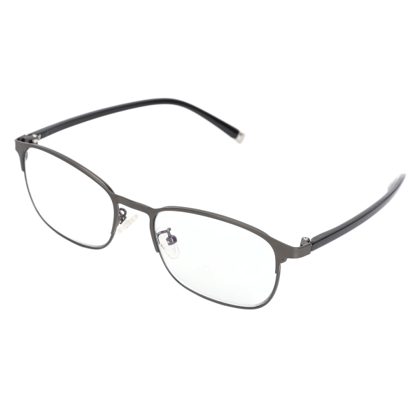 Presbyopiska glasögon Blått ljusblockerande reptåligt hartslins Läsglasögon för tv-tittande Grå ram +100