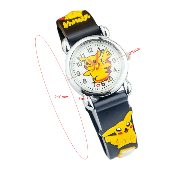 Pikachu Armbandsur för Barn Pojkar Flickor Kvartsur Födelsedagspresent