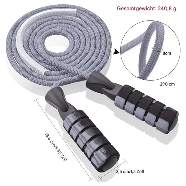 Jumping Rope, Thick Braided Polyester Rope, Quality Jump Rope for Student Training and Fitness