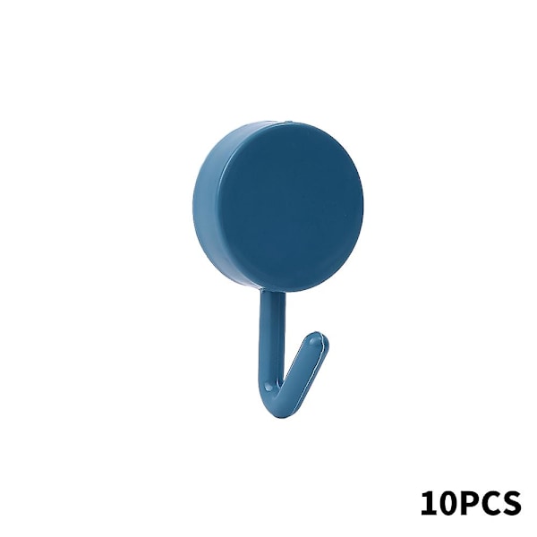 10 st självhäftande väggkrokar Stark Köksförvaring Sticky Krokar Handduksväska Kläder Badrumsdörr Hängare Hem Organizer Kro Dark Blue