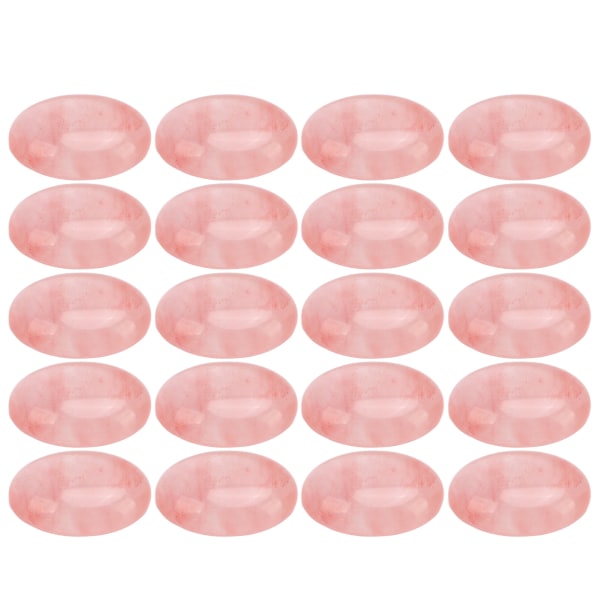 20 stk ovale cabochon flatback smykker gør DIY stenperle til ring halskæde vandmelon rød