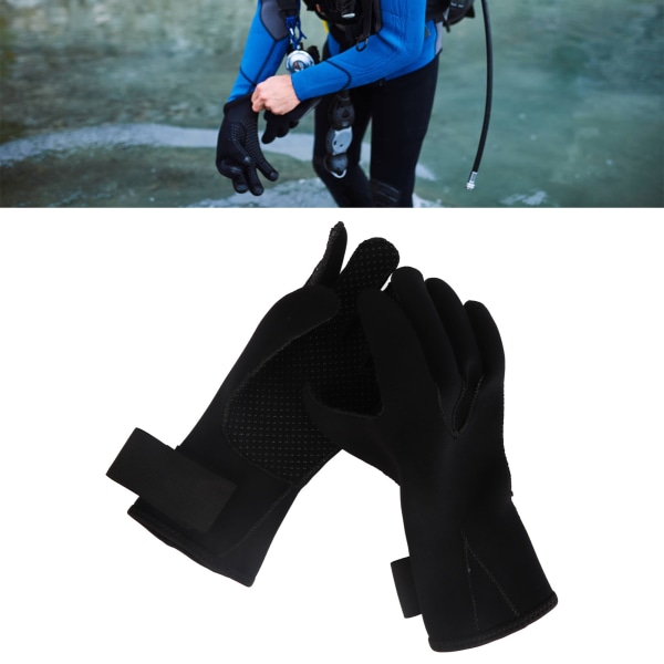 3 mm dykhandskar med elastisk handled Anti-halkpartiklar Vattentäta våtdräktshandskar för snorkling Paddling Surfing XL