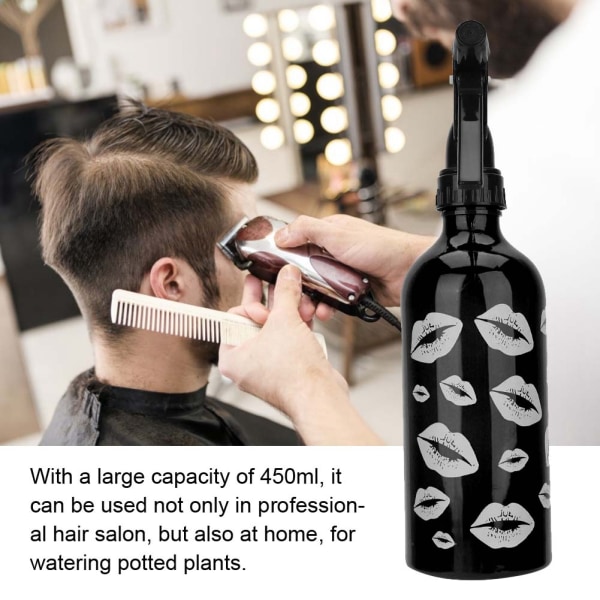450 ml frisørsprayflaske tom flaske genopfyldelig sprøjtesalon hårværktøj (sort)