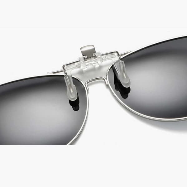 Uppfällbara Polariserade Pilot Clip-On Solglasögon Metall Blå—pa