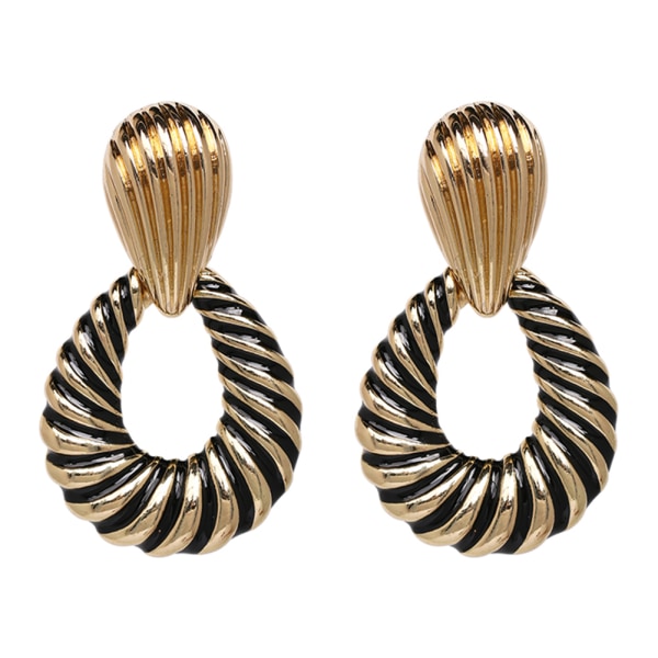Simple Style Dame Vedhæng Ørestudse øreringe Dekorationssmykker (Guld-Sort)