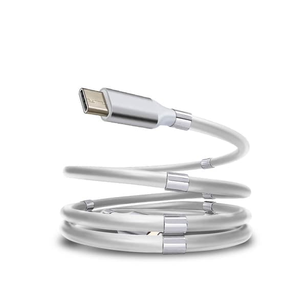 SERO QC Magnetkabel, USB-C - USB-C, 1 m, Hvid—på