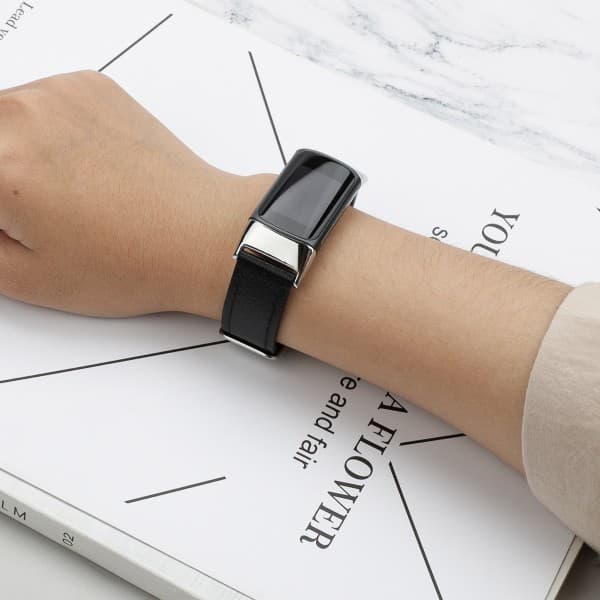 Läderarmband Fitbit Charge 5 armband läder Svart