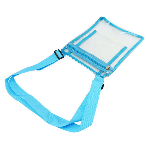 Genomskinlig väska PVC vattentät transparent väska Bärbar genomskinlig väska för Travel Music Festival Blue