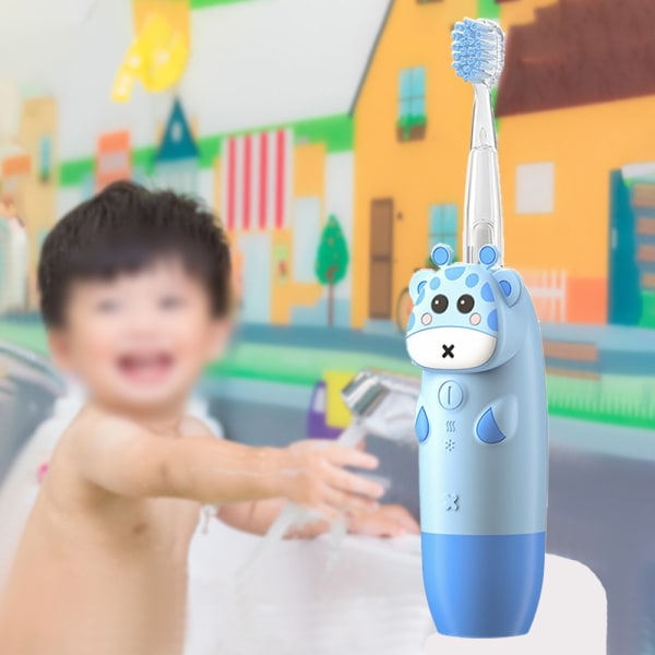 Vattentät eltandborste for barn blå