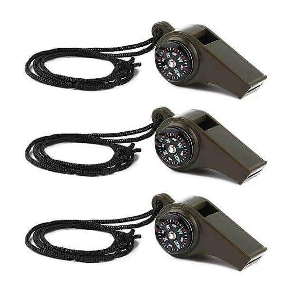 3-pack Nödöverlevnadsvisselpipa - Multifunktionella utomhusvisselpipor