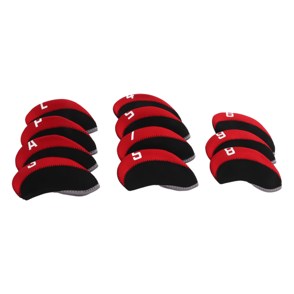 11 STK Golfkøllehodebeskyttersett Neoprennummerert Golfkøllehodebeskytter for Outdoor Red