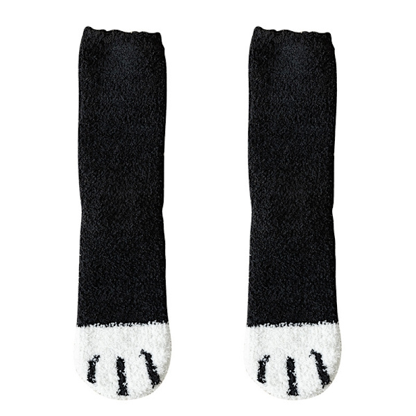 Fluffy Strømper Kattestrømper med Kattepote - 6 par 204