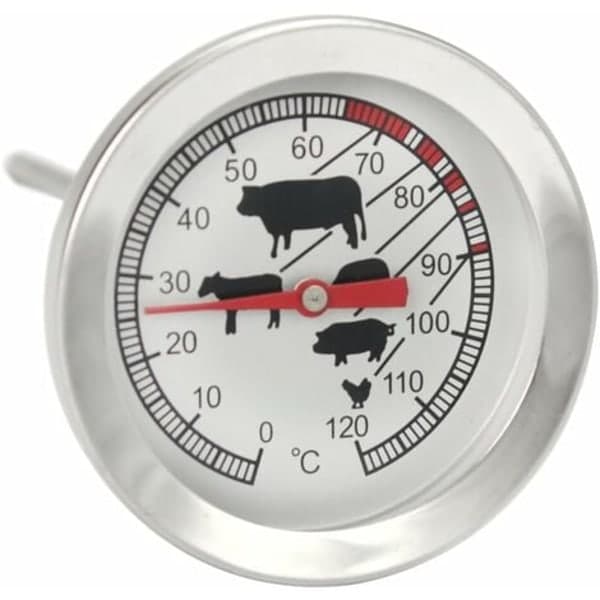 Stegetermometer i rustfrit stål - Analogt kødtermometer