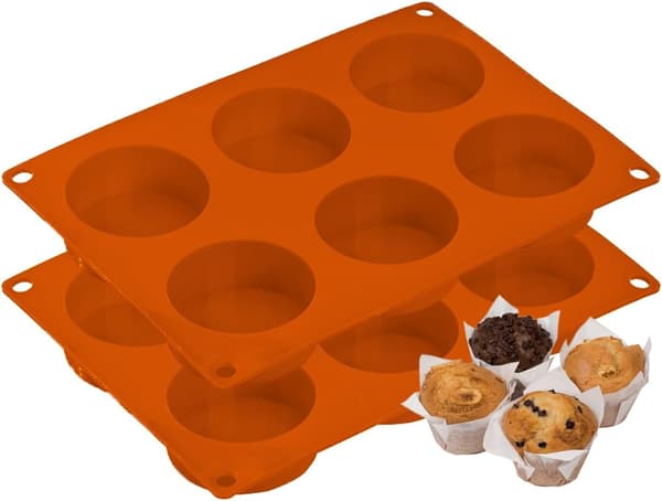 Muffinsform - Yorkshire Pudding-form med 6 hulrom - Silikon Cupcake-former for baking