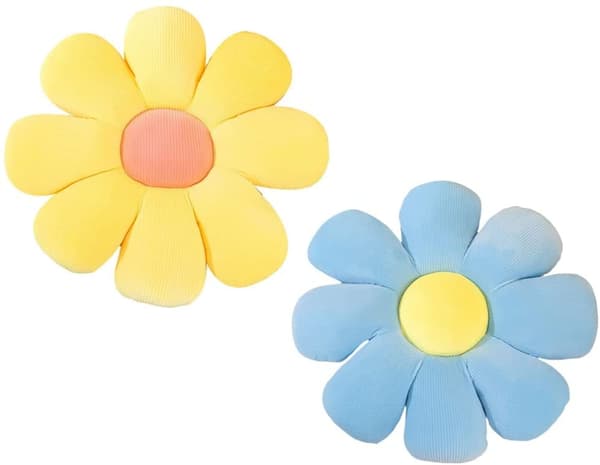 2 stk Blomsterformede Puter Søte Sitteputer Pynteputer Bil