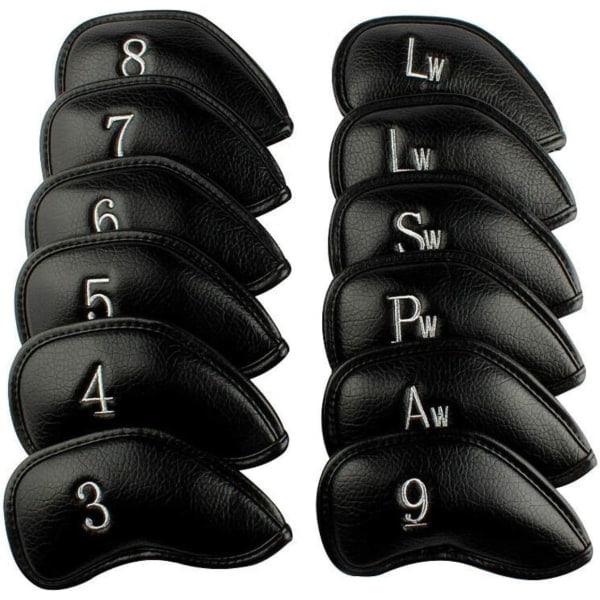 Paris_Golfklub Cover Iron Headcover Sæt med 12 luksuriøse syntetiske læder