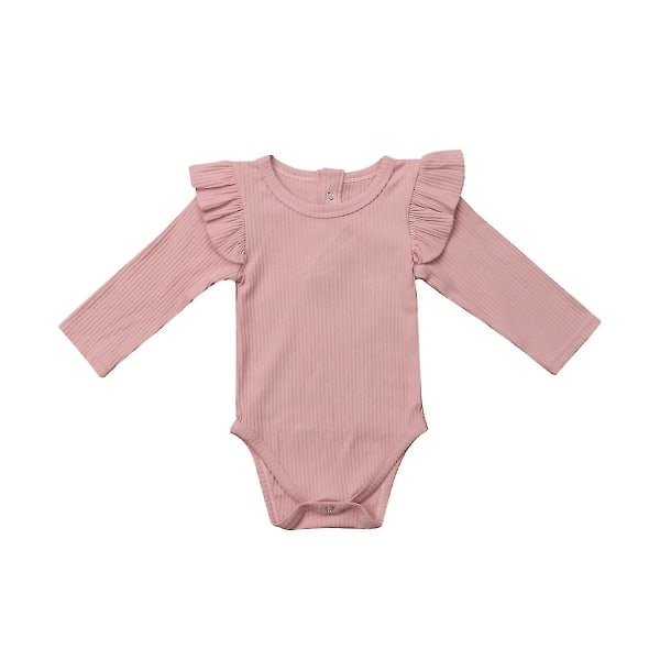 Newborn Baby Romper, Langærmet Jumpsuit Bodysuit, Efterår Vintertøj A 100CM