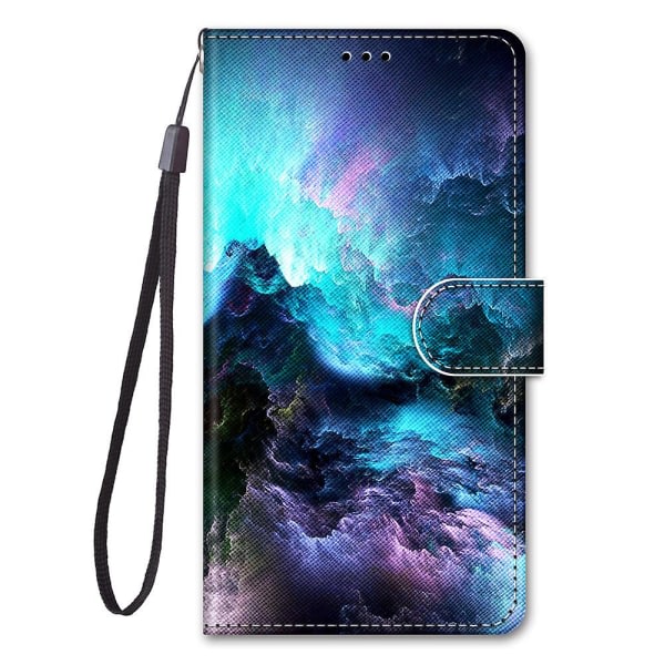 Etui til Sony Xperia 5 Iv Painted Flip Cover Magnetic Coque Cover Etui Stængning - Color Cloud