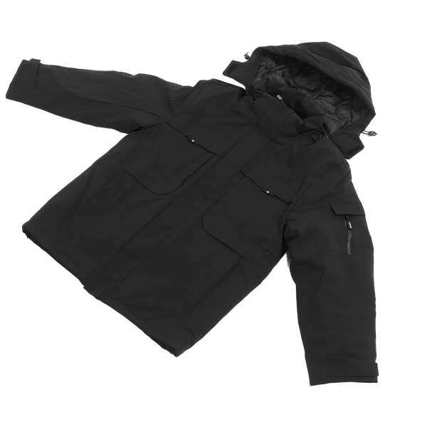 Oppvarmet jakke for herre kvinner Vanntett vindtett oppvarmet jakke med hette Vinter utendørs varmekåpe XXL