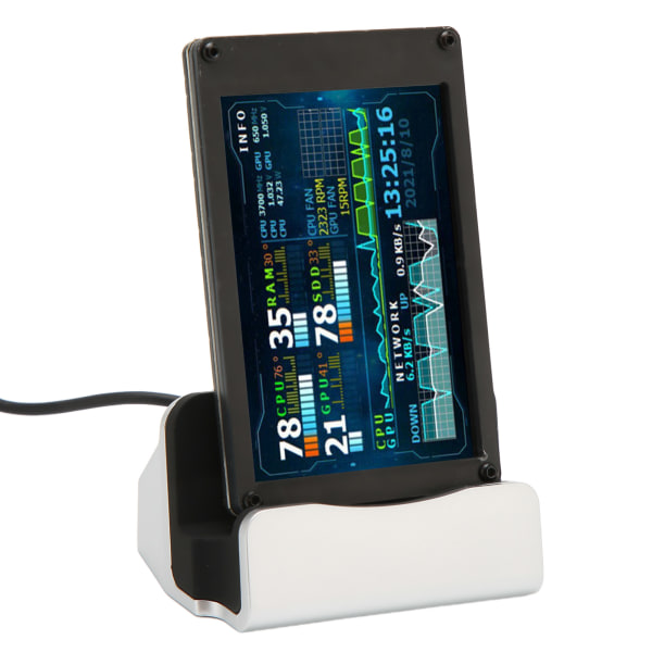 3,5 tommer IPS USB Mini-skærm CPU GPU RAM Temperatur Data Monitor PC Sensor Panel Display med 4 Pin Mainboard Kabel
