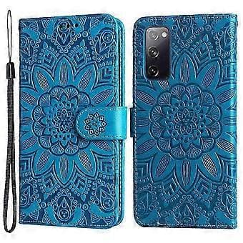 Galaxy S20 FE / S20 FE 5G / S20 Lite Solros PU Läder Magnetiskt Plånboksfodral med Ställ