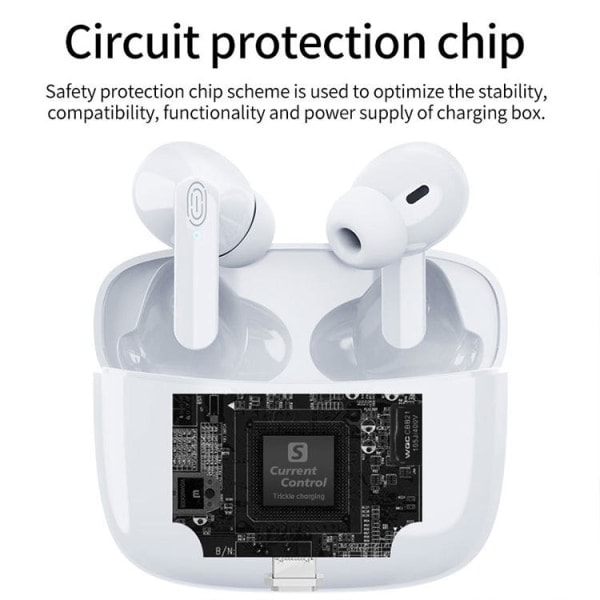 INF Trådløse høretelefoner Bluetooth 5.0 touchkontrol IPX5 Hvid