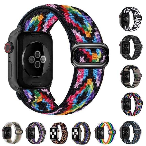 Nylon til Apple Watch-båndet Rainbow Rainbow