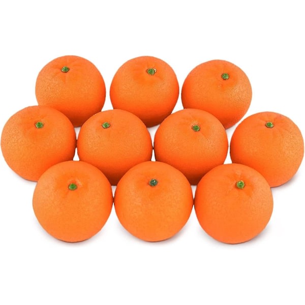 10st Artificiell naturtrogen Simulering Orange Set Fake Fruit For