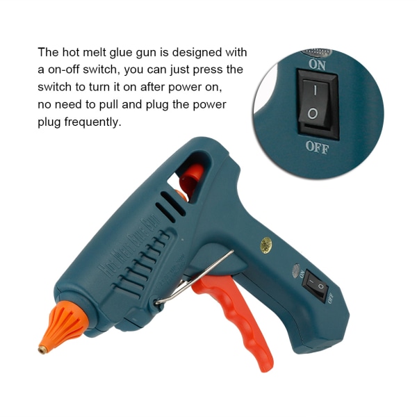 Smeltlimpistol med 60 W av/på for smykkefremstilling av gjør-det-selv-håndverk 100-240V (USA)