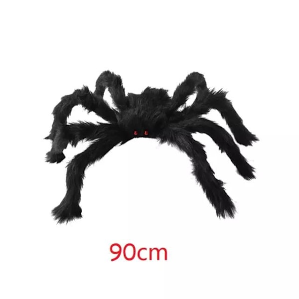 Ylisuuri Plussinen Musta Hämähäkki Halloween-juhlan Koriste Ulkotiloihin Kotiin Baariin Kummitustaloon Kauhu Tarvikkeet 30cm, 50cm, 75cm, 90cm Kokoina Matches the image 3.6M spider web