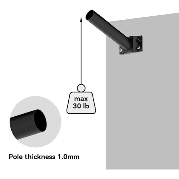 Ljusstolpsfäste Solar Lighting Bracket LED-Monteringsfäste