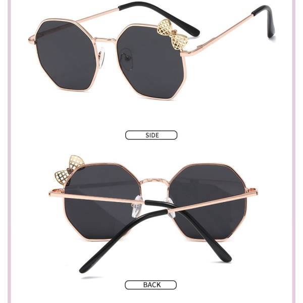 Trendiga mode solglasögon i metalli för pojkar och flickor black