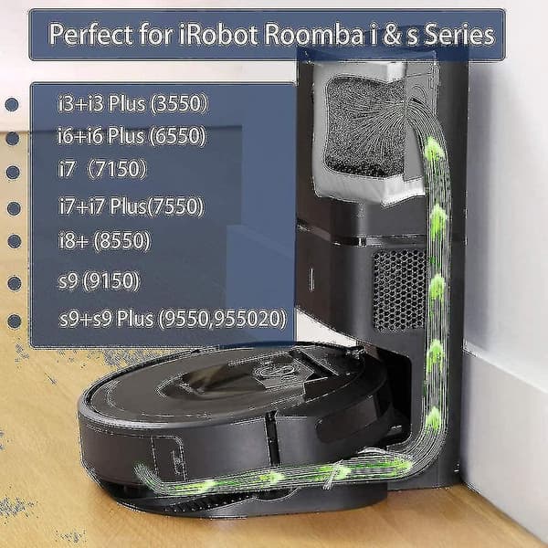12-pack dammsugarpåsar för iRobot Roomba I & S-serien I7 I7+/plus
